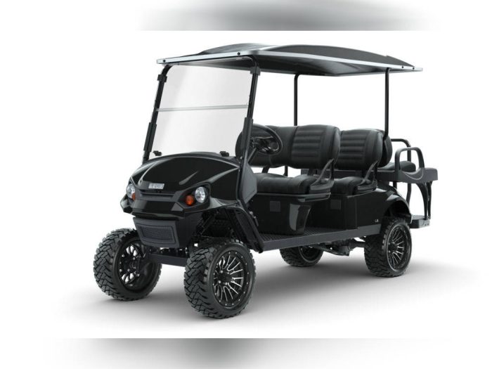 New 2022 E-Z-GO Golf Cart All Express L6 72V Electric Black