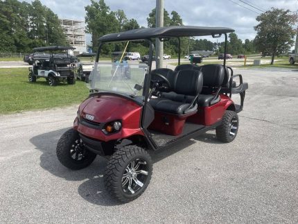 New 2022 E-Z-GO Golf Cart All Express L6 72V Electric Inferno Red
